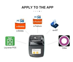 Mini Impresora Térmica Portátil de Recibos POS Inalámbrica BT de 58 mm sin Tinta para <span class=keywords><strong>Facturas</strong></span> de Negocios Minoristas Compatible con IOS Android PC - Product Image 4