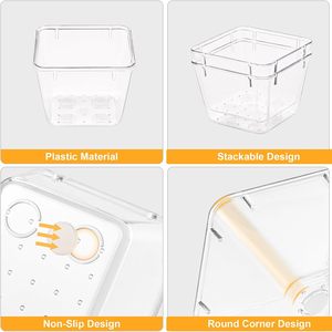 Transparent <b>Drawer</b> Organizer Four Sizes, Random Combinations Cosmetic Organizer Kitchen <b>Drawer</b> Organizer - Product Image 4
