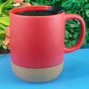 Mug en céramique de porcelaine fine avec logo personnalisé et design coloré, base en liège, finition mate, compatible micro-ondes et lave-vaisselle, idéal pour les cadeaux - Product Image 4
