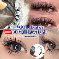 Échantillons Gratuits Volume Lashes Russian Easy Fan Blooming Lashes Extensions de Cils