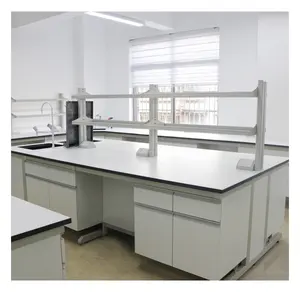 Bancs de laboratoire pharmaceutique chimique commercial tables de laboratoire scientifique avec évier de laboratoire en polypropylène
