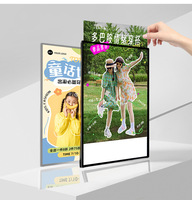 Kotak lampu Led ramping, kualitas sangat baik, bingkai Poster Led Slide-in, tampilan cahaya terang, bingkai Poster Ultra ramping
