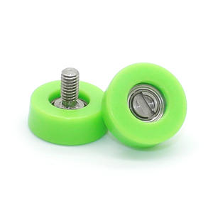 ล้อพลาสติก POM สีเขียวแบบเอียงสำหรับขายส่ง อุปกรณ์เสริมเครื่องพิมพ์ ลูกปืน รอกเคลือบยาง ล้อนำทางทรงกรวย - Product Image 5
