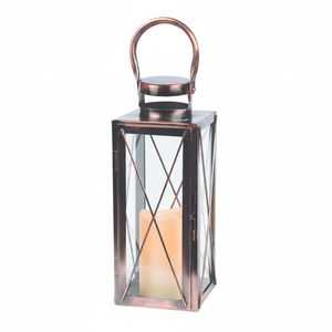 Farmhouse Decorative Vintage <b>Lantern</b> <b>Candle</b> <b>Holder</b> Home Living Room Mantel Patio Table Christmas Festive Decor Other - Product Image 1