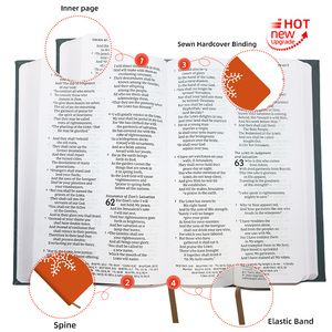 <span class=keywords><strong>Bible</strong></span> du <span class=keywords><strong>Nouveau</strong></span> <span class=keywords><strong>Testament</strong></span> KJV A5 avec broderie, reliure parfaite, bordure colorée, version d'étude au design personnalisable, El Antiguo Testamento - Product Image 2