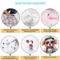 Decorative DIY Paint by Numbers Kit Various Sizes Hand Made Clear Lines Magnifier Equipped Edible Pigment