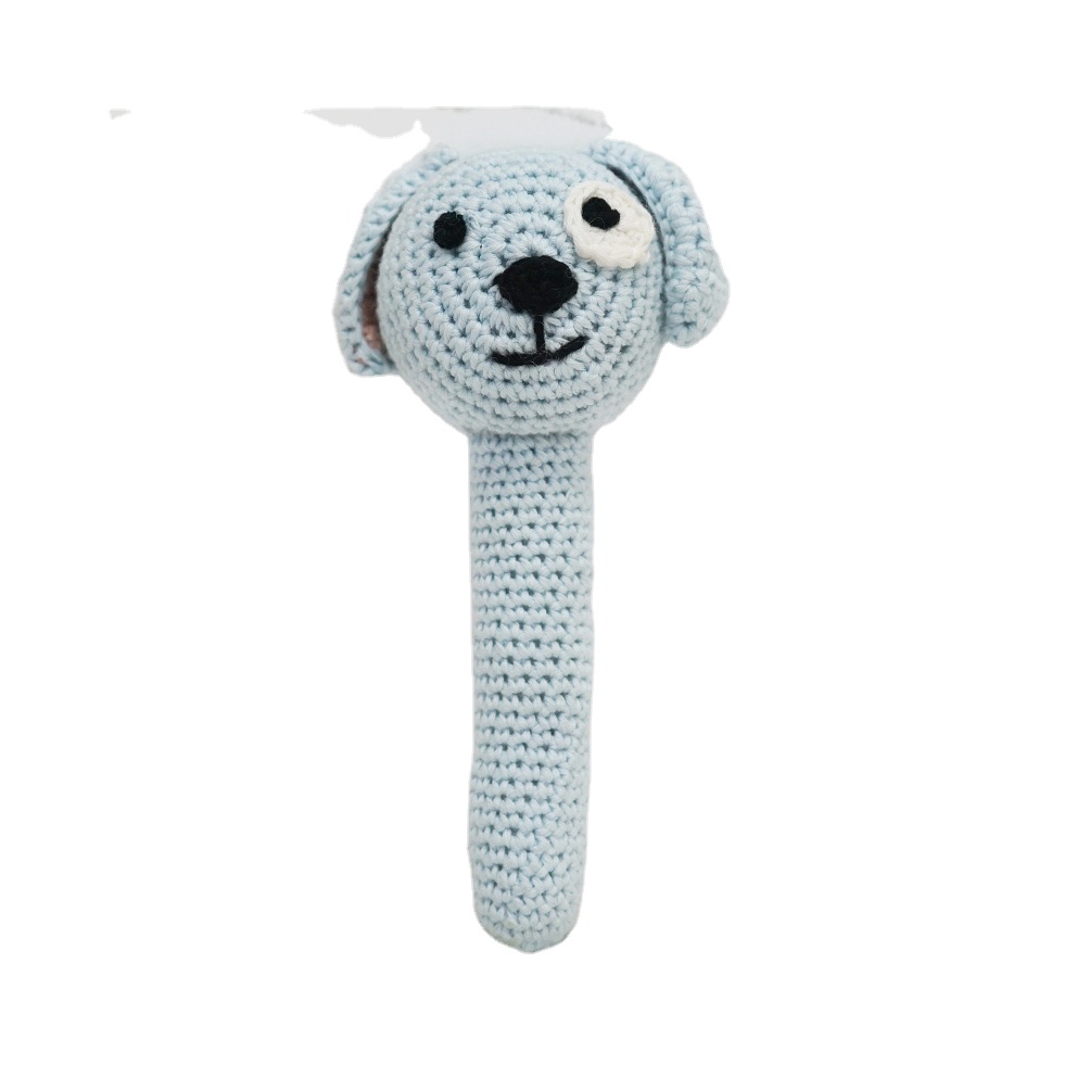 Мягкое детское кольцо-погремушка ручной работы из 100% хлопка оптом