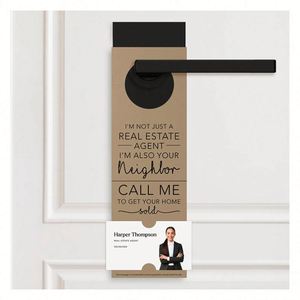 Impression personnalisée de supports promotionnels en carton pour agents immobiliers : porte-clés, porte-affiches de porte, dépliants - Product Image 6