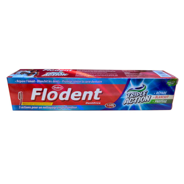 Wholesale Toothpaste 100g Flodent Triple Action Toothpaste for Teeth Whiten