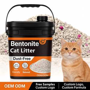 BENJIE Factory Direct Dust-Free High Quality Clumping <b>Ball</b> Shape Gray Multi-Flavor <b>Clay</b> 10KG Bentonite Cat Litter Extra Odor - Product Image 1