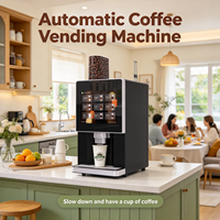Station de café sans personnel, distributeur automatique de café fraîchement moulu pour bureau, hôtel, aéroport, hall et salle de pause d'usine