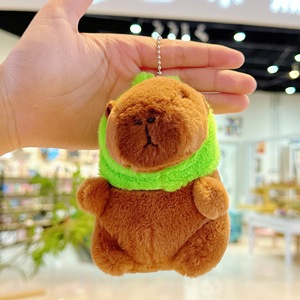 Ins Venta caliente peluche Animal ratón llavero coche llave colgante máquina de agarre muñeca lindo Capibala rata llavero de felpa - Product Image 3