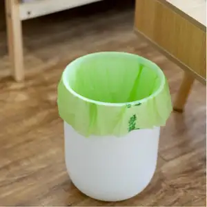 1 Roll 30Pcs Biodegradable Bags Portable Camping Festival Toilet Home Clean Composting Plastic Trash Bag Green 45x55cm