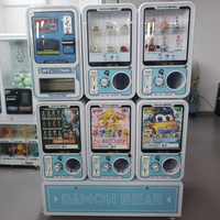 Machine Gachapon en métal, taille de capsule réglable, style multi-sélection rotatif, pour parcs d'attractions et centres commerciaux, modèle anglais et japonais