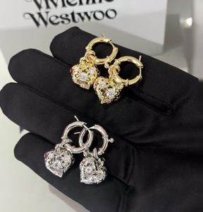 Collier Cœur Diamant Empress Western Tendance Européenne et Américaine, Chaîne Épaisse en Bambou, Bijoux Femme, Meilleures Ventes - Product Image 5