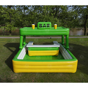 Bar <span class=keywords><strong>Tiki</strong></span> Inflable de PVC Personalizado para Exteriores y Carpa de Piscina para Playa, Piscina Inflable Familiar para Fiestas de Verano con Barra en Venta - Product Image 1