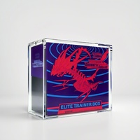 Boîte de rappel de cartes de jeu ETB XC à assemblage facile, en acrylique transparent, surface polie, moderne, résistante aux UV, modèle Elite Trainer Booster Box