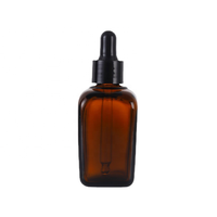 Vente en gros de flacons compte-gouttes carrés en verre ambré de 30ml Récipient d'huile essentielle de luxe avec une commande minimum de 100 pièces emballé dans des cartons