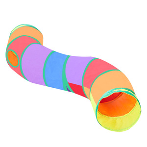 Nuovo Tunnel per Gatti Ecologico Arcobaleno, Tubi e Tunnel Pieghevoli Educativi per l'Auto-Intrattenimento dei Gatti - Product Image 6