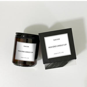 Barattoli Portacandela Cilindrici in Vetro da 8oz 250ml con Coperchio All'ingrosso - Colori Nero, Marrone, Ambra, Satinato, Trasparente, Verde e Blu - Product Image 4