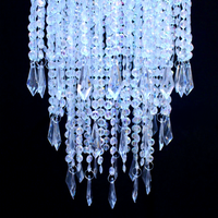 Rideau de perles acryliques pour décoration de plafond, lustre transparent pour mariage, accessoires d'éclairage suspendus modernes, lumières de mariage