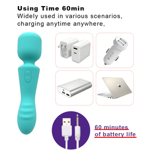 Nuevas llegadas, masajeador de varita de silicona de grado alimenticio recargable de doble Motor, juguete sexual para estimulación vaginal, herramienta de silicona para adultos - Product Image 5