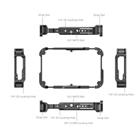 Cage pour moniteur SmallRig Ninja TX pour Atomos Ninja TX avec pince pour câble, rail NATO, trous pour sangles, surveillance extérieure améliorée 5708