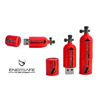 Clé USB promotionnelle personnalisée en silicone de haute qualité, design dessin animé, 8 Go, 16 Go, 32 Go, en forme d'extincteur