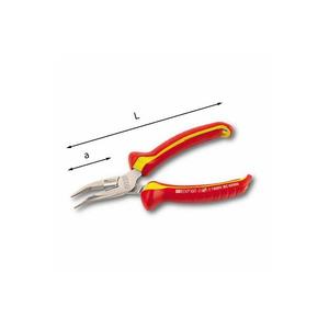 USAG - U00810115 HALF-ROUND EXTRA-<b>LONG</b> <b>NOSE</b> PLIERS WITH JAWS AT 45° - 1000 V 1000V INSULATED PLIERS AND CUTTERS - Product Image 1
