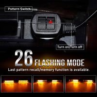 OPPLIGHT-Luces estroboscópicas de emergencia para salpicadero, ámbar, Chip LED integrado de 40 piezas, 26 luces estroboscópicas de salpicadero con modo intermitente