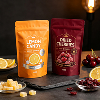 Sacs à fermeture éclair personnalisés imprimés pour bonbons, emballages alimentaires en plastique, sachets à fond plat pour fruits secs et snacks