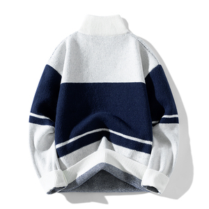 Pull personnalisé avec logo pour homme, hiver, patchs brodés, pull décontracté, tricot, pulls en maille - Product Image 2