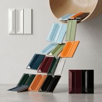 Carreaux muraux en céramique brillants rectangulaires verts modernes faits à la main en 3D pour la salle de bain, la cuisine, la décoration extérieure
