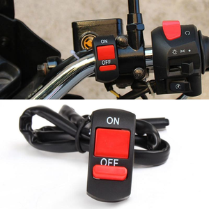 1 pièce interrupteurs de moto connecteur <span class=keywords><strong>Bullet</strong></span> interrupteurs de guidon bouton marche/arrêt connecteur interrupteur à bouton poussoir accessoires de moto - Product Image 5