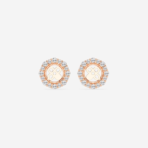 Élégantes boucles d'oreilles halo en diamant de laboratoire rond de 1,2 carats avec éclat brillant, rehausseurs de bijoux de luxe éthiques pour femmes - Product Image 1