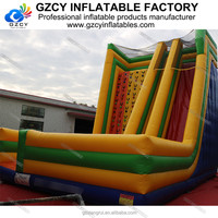 Mur d'escalade gonflable en PVC de haute qualité pour intérieur et extérieur avec toboggan pour adultes, pour parcs de trampolines et jardins