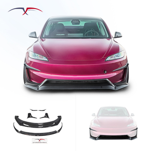 Modificación de Automóviles, Estilo Deportivo, Parachoques Delantero de Fibra de Carbono, Labio Delantero, Alerón Delantero, Divisor, Apto para <span class=keywords><strong>Tesla</strong></span> <span class=keywords><strong>Model</strong></span> <span class=keywords><strong>3</strong></span>, Kit de Carrocería, Mejora - Product Image 1
