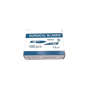 # 10 شفرات جراحية معقمة من الفولاذ المقاوم للصدأ 10R، مشرط من الفولاذ الكربوني للتقشير الجلدي، 100 قطعة للاستخدام الجراحي مرة واحدة - Product Image 2
