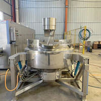 Marmite de cuisson industrielle entièrement automatique à agitation automatique avec mélange planétaire, acier inoxydable 304, grande capacité