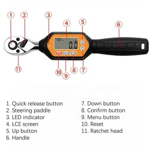 Llave Dinamométrica Digital de 1/4, Grado Industrial, 72 Dientes, 0.9-30N.m, Herramienta de Prueba para Reparación Automotriz - Product Image 5