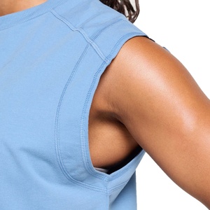 Camiseta sin Mangas de Algodón Puro con Logotipo Personalizable, Versión Casual Holgada de Verano para Mujer - Product Image 5