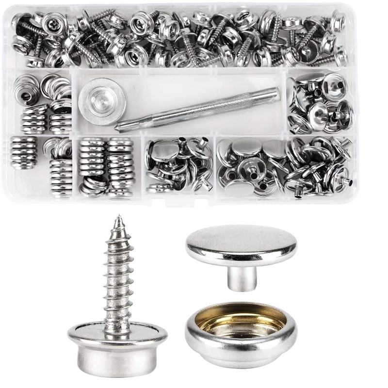 Marine Grade 15mm Canvas Snaps Kit Fastener Screw for Furniture Boat ...