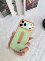 Coque de téléphone de luxe élégante 2026 avec chargement magnétique sans fil, antichoc, avec support intégré pour iPhone 17 Pro Max