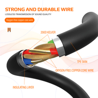 Écouteurs intra-auriculaires filaires 3,5 mm avec microphone, casque de jeu à suppression de bruit pour téléphone portable et ordinateur
