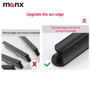 Poignées longues en alliage d'aluminium pour portes de <span class=keywords><strong>cuisine</strong></span>, armoires, meubles et tiroirs – Or, Noir, Gris – Style moderne et luxueux - Product Image 5