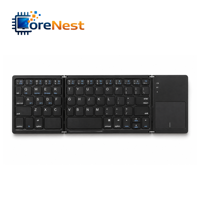 Clavier pliable CoreNest avec pavé tactile, rechargeable, portable, clavier de voyage, clavier pliable de poche