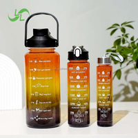 3-In-1 Transparante Gradiënt Sportwaterbeker Set Grote Capaciteit Fruit Infuser Waterfles Voor Draagbaar En Kampvriendelijk