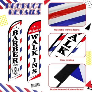 Bandera Publicitaria Personalizada con Logotipo, de Poliéster Tejido, para Barbería - Product Image 5