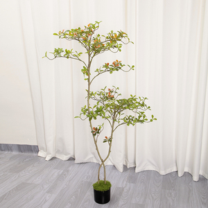 ZC Decorative Indoor/Outdoor Artificial Plant Unique Trunk <strong>Shape</strong> with Colourful Leaves Faux Plastic <strong>Tree</strong> - Product Image 6