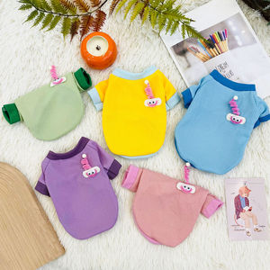 Sudaderas tipo waffle para mascotas, ropa para perros de color sólido, sudaderas con capucha de poliéster para mascotas pequeñas, ropa para otoño e invierno - Product Image 1